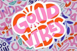 Top 10!  create a custom lettering sticker