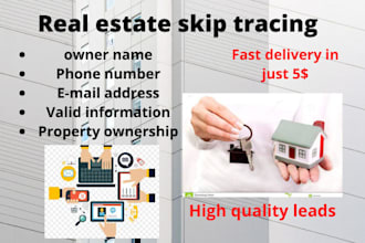 provide real estate vacant house leads and sales