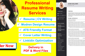 write, edit and design a professional resume