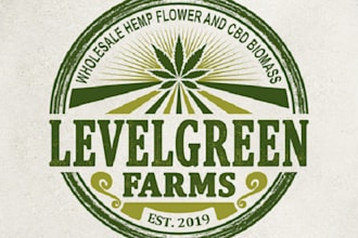 design industrial hemp cbd farm branding logo