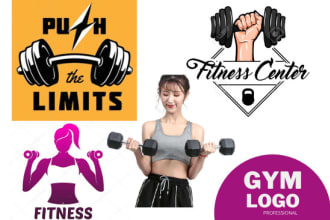 design professional gym logo, athlete or trainer designer