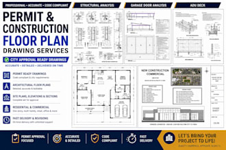 draft permit drawings for construction, architectural house plan, 2d floor plans