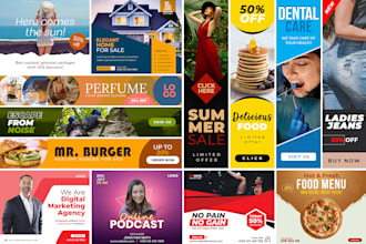 do social media posts, banners, covers and google ads