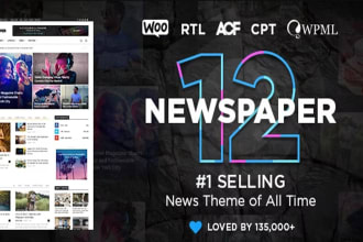 install newspaper 12 theme with activation and customization work
