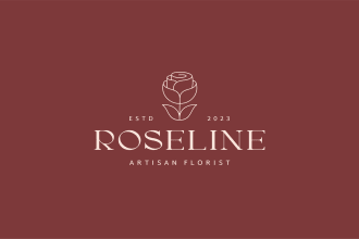 design hand drawn feminine botanical boho minimalist logo