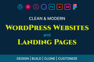 build modern wordpress site, blog, landing page by elementor