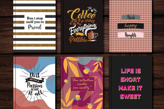 design journal, notebook cover, planner cover, and  pages