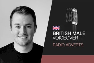 create your british male online or radio advert