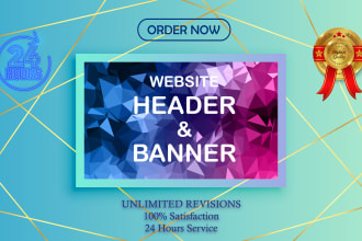 design professional website header, slider or banner