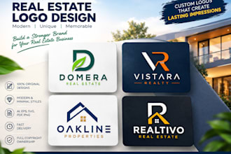 design a professional real estate logo for your business