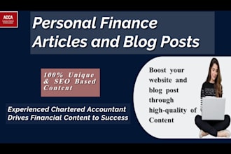 write SEO optimized personal finance articles and blog posts