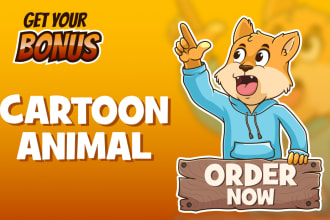 draw professional  mascot logo animal character illustration