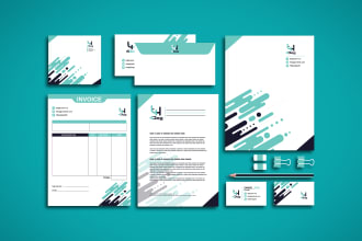 design logo, stationery, corporate brand identity, or branding kit