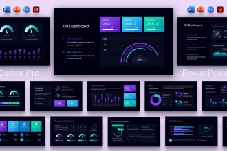 do dashboard, business brochure, company profile, report in ppt, canva, figma