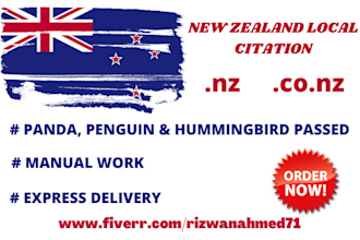 create new zealand citation or new zealand backlinks manually
