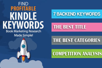 research kindle keywords, niche, title and categories for amazon book