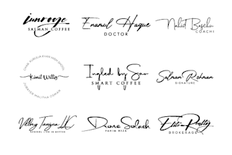 do signature,  cursive, handwritten logo design