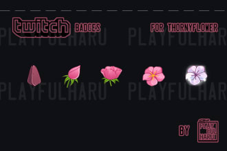 make cute custom twitch badges for you