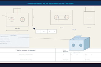 create manufacturing drawings for injection molding, cnc, and sheet metal