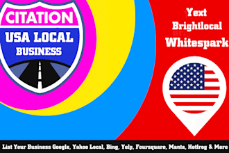 do USA local citations from brightlocal yext moz manually
