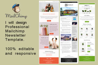 design professional  mailchimp editable newsletter template