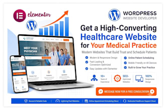 design doctor, medical and healthcare website in wordpress