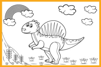 draw coloring book for children or amazon KDP