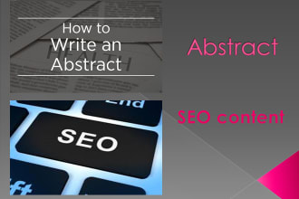 do abstract writing for you