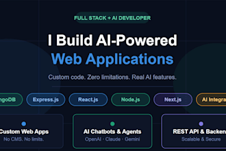 develop ai website, ai chatbot, ai web application