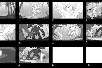create a storyboard for your movie, comic book or commercial