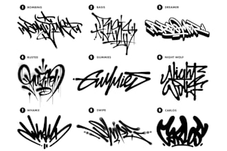 make custom graffiti tag your name for logo