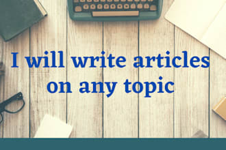 research and write articles on any topic