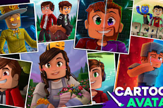 draw your minecraft or roblox skin into a beautiful avatar