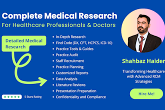 provide complete medical research for healthcare providers