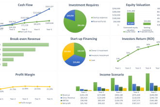 prepare startup financial plan, model, forecast for investor