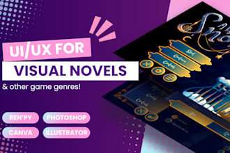 make a graphic user interface or logo for your visual novel
