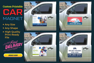 design eye catchy car magnet sign within 6 hours