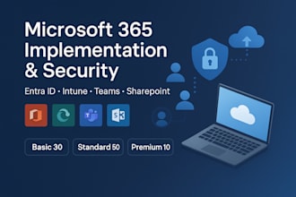 implement and secure your microsoft 365 entra id, intune, teams