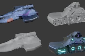 create highpoly, lowpoly and game ready hard surface models