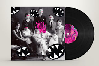 create epic collage design for album cover