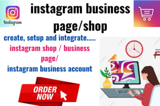 create, setup and integrate instagram business page and shop