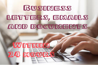 write a professional letter, document or an email