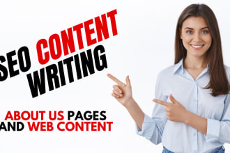 write about us or any SEO website content