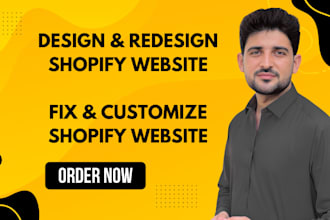 design redesign shopify webstore and customize shopify website