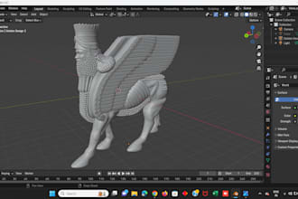 sculpt 3d models using blender and provide files for 3d printing