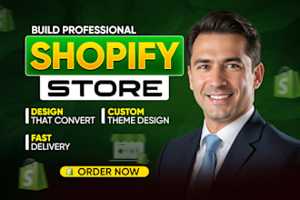 build shopify store design, shopify website design or shopify store