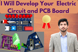 create pcb board, schematic design on eagle, altium, easyeda