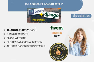 develop python django flask plotly website at expert level