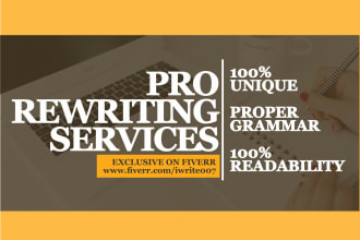 rewrite or proofread your content
