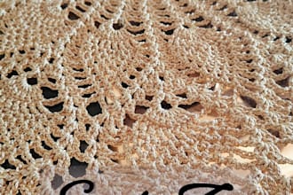 make a delicate large size crochet doily